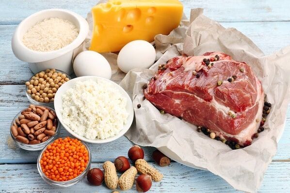 Products with a high protein content